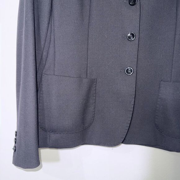 MaxMara Wool 3 Button Blazer - Black 8 - Picture 3 of 6